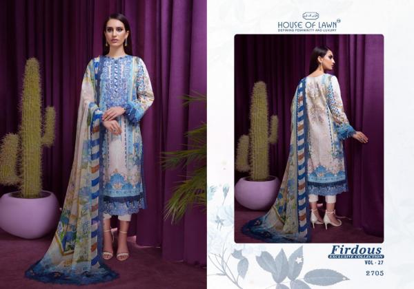 House Of Lawn Firdous Exclusive Collection 27 Lawn Cotton Designer Pakistani Suits